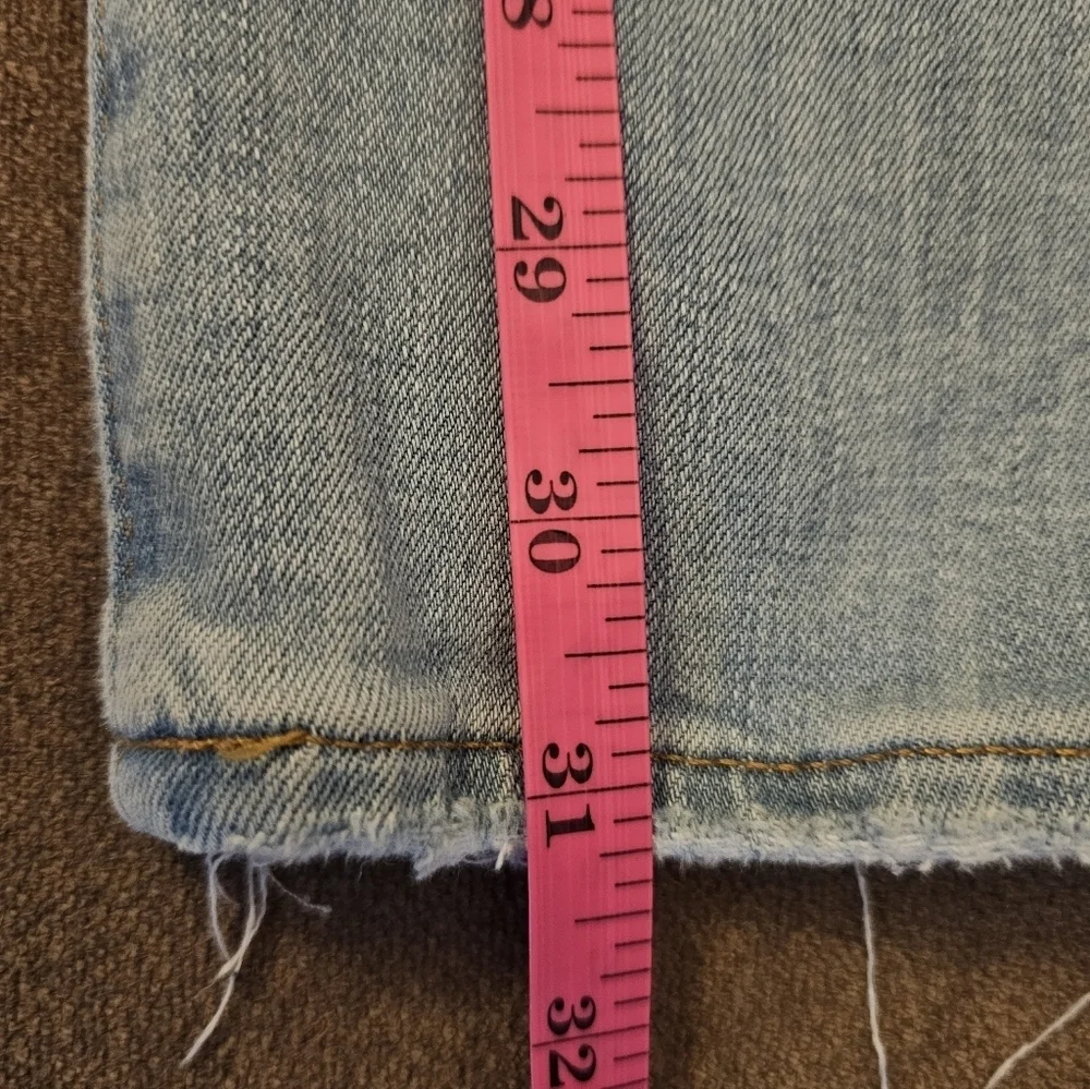 American Eagle Air Flex Patched Slim Fit Light Wash Jeans Size 30X32